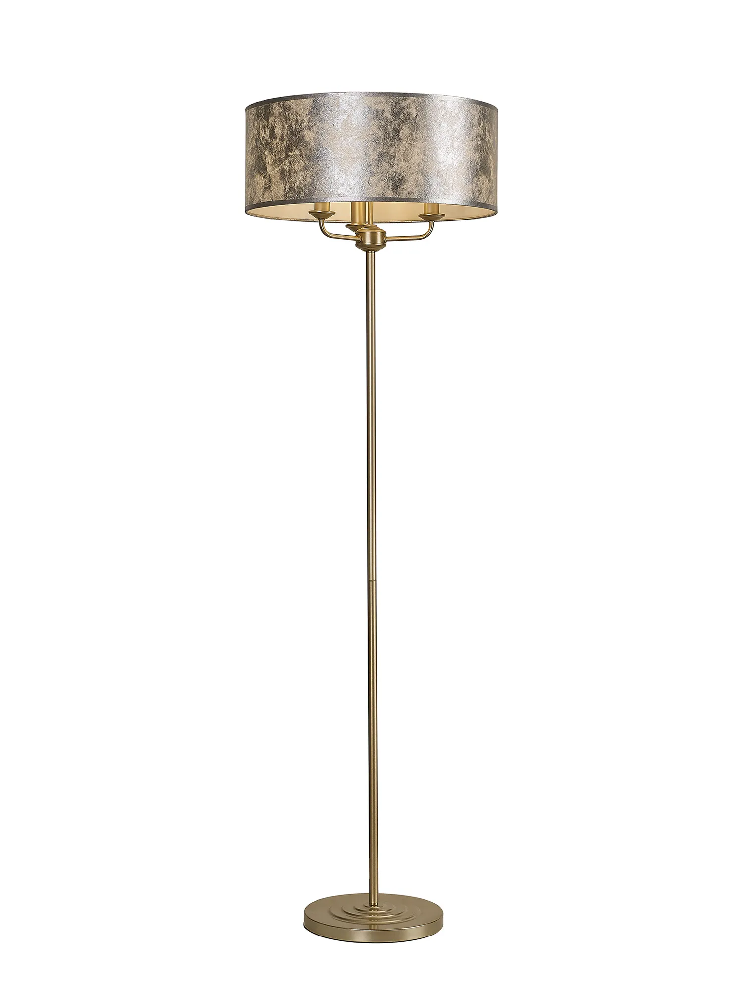 Banyan 45cm 3 Light Floor Lamp Champagne Gold; Silver Leaf